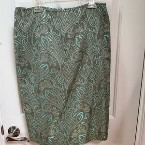 Elegant Paisley Pencil Skirt L